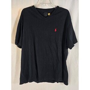 Polo Ralph Lauren T Shirt Mens XL Black Pony Casual Short Sleeve